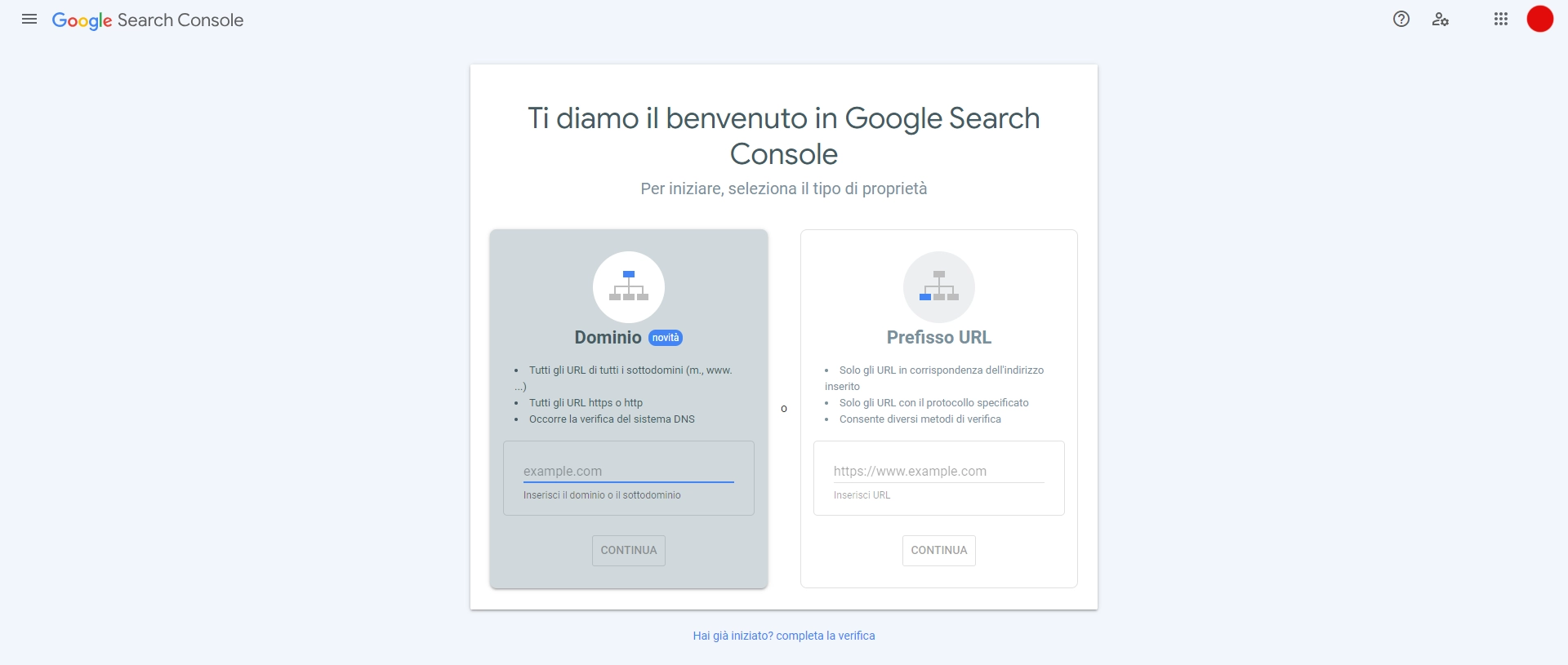 Come impostare Google Search Console: 2. Aggiungi il tuo sito web - SEO Brescia
