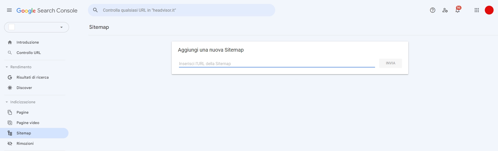 Come impostare Google Search Console: 4. Comunica la nuova Sitemap a Google - SEO Brescia