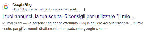 Meta description autogenerata da Google - SEO Brescia
