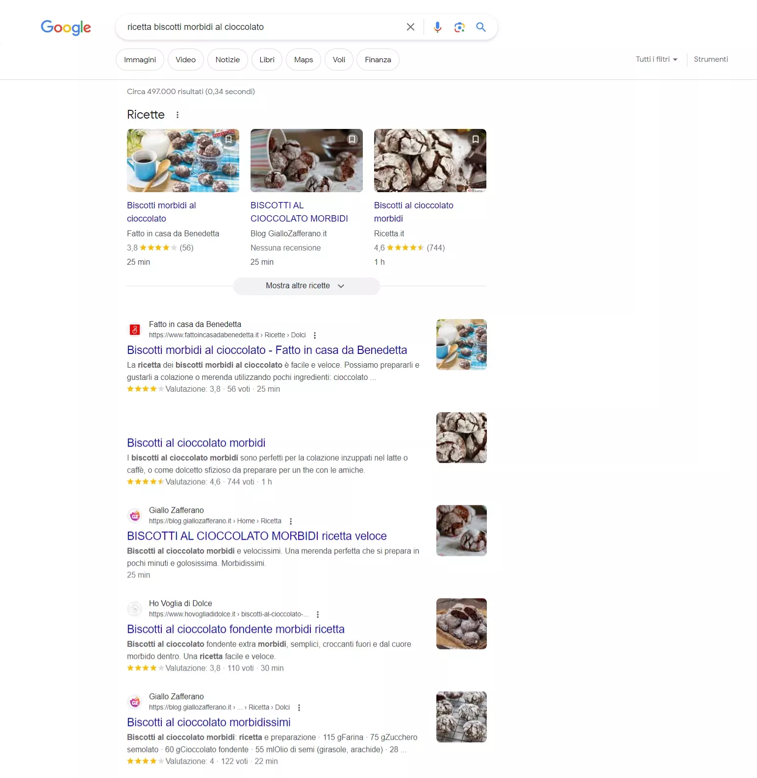 Risultati di ricerca Google intendo informazionale - SEO Brescia e parole chiave